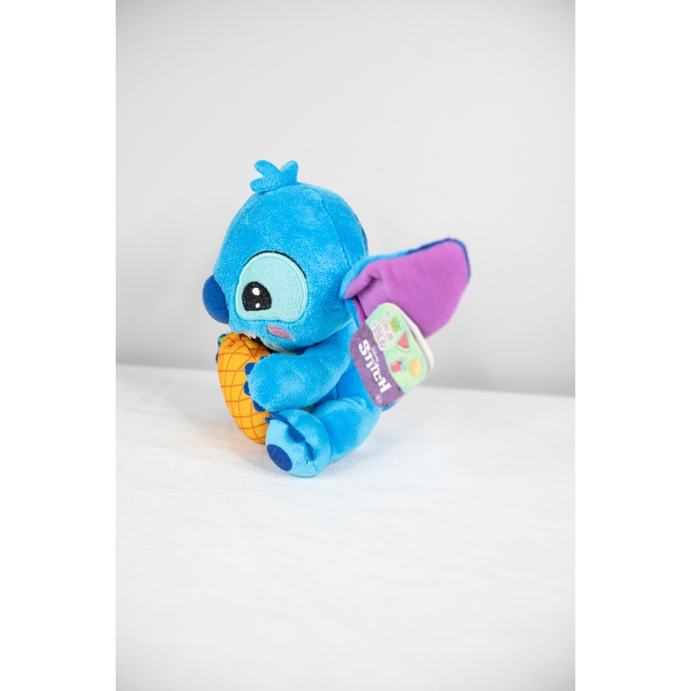 Disney Stitch Plush Toy small 7" Blue New Pineapple Winking Lilo &‎ Stitch - Picture 4 of 4